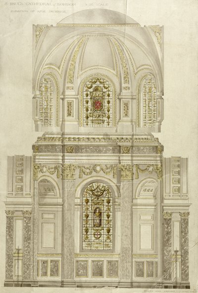 Decoratief schema voor de apsis van de St. Paul